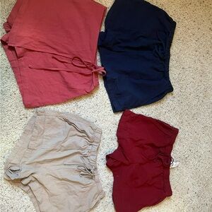 SHEIN Women's Shorts Set - Red, Navy, Beige, Burgundy